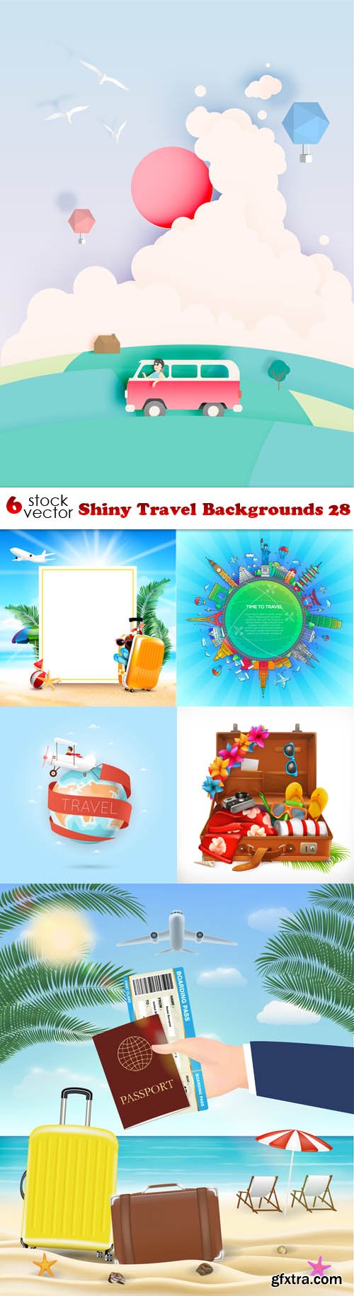 Vectors - Shiny Travel Backgrounds 28