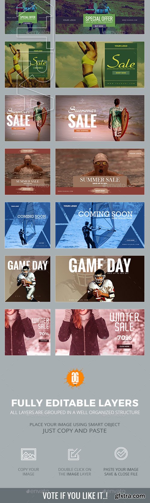 GraphicRiver - 100 Sport Facebook Banners 20690440