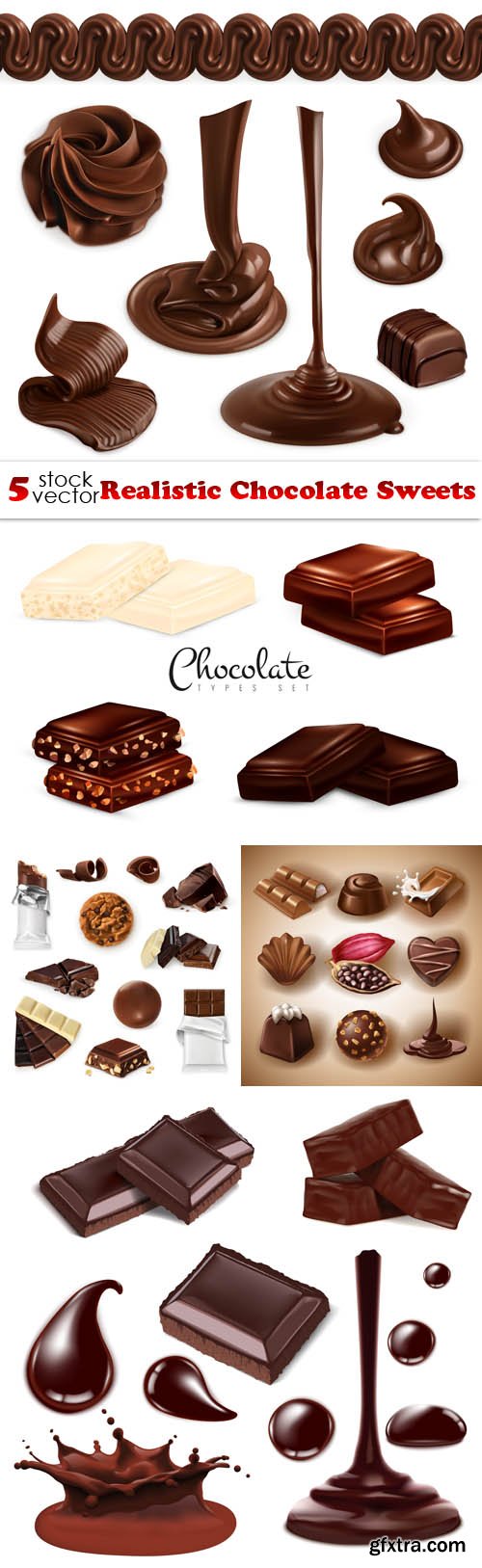 Vectors - Realistic Chocolate Sweets