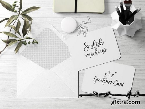 CM - 7x5 Greeting Card Mockup - 2 1834239