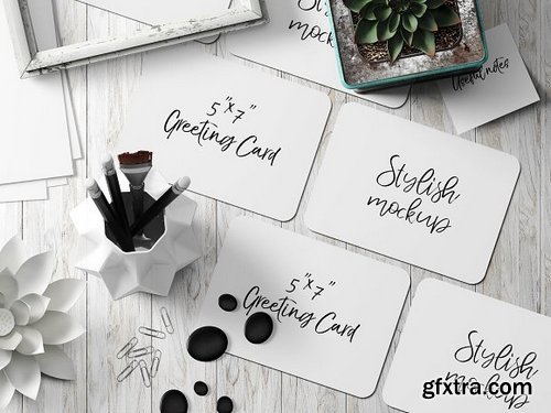 CM - 7x5 Greeting Card Mockup - 6 1834321