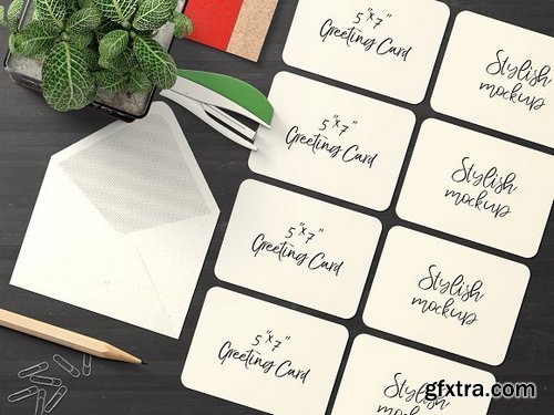 CM - 7x5 Greeting Card Mockup - 9 1834370