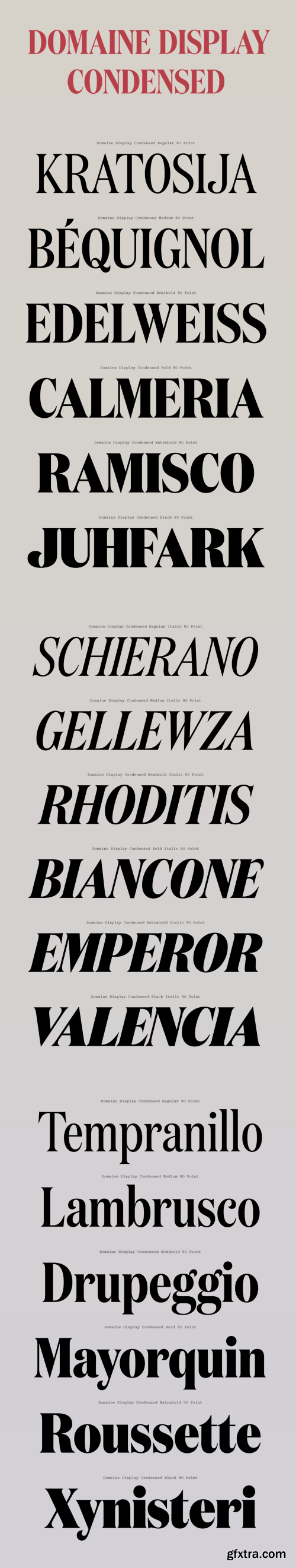 Domaine Display Condensed Font Family