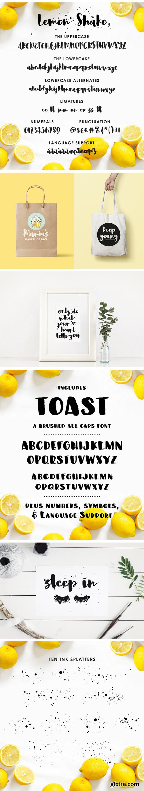 CM - Lemon Shake, a Heavy Brush Font 1790653