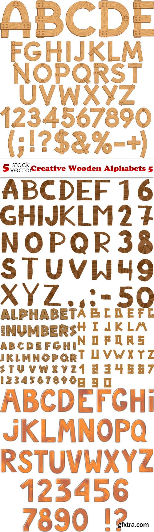 Vectors - Creative Wooden Alphabets 5