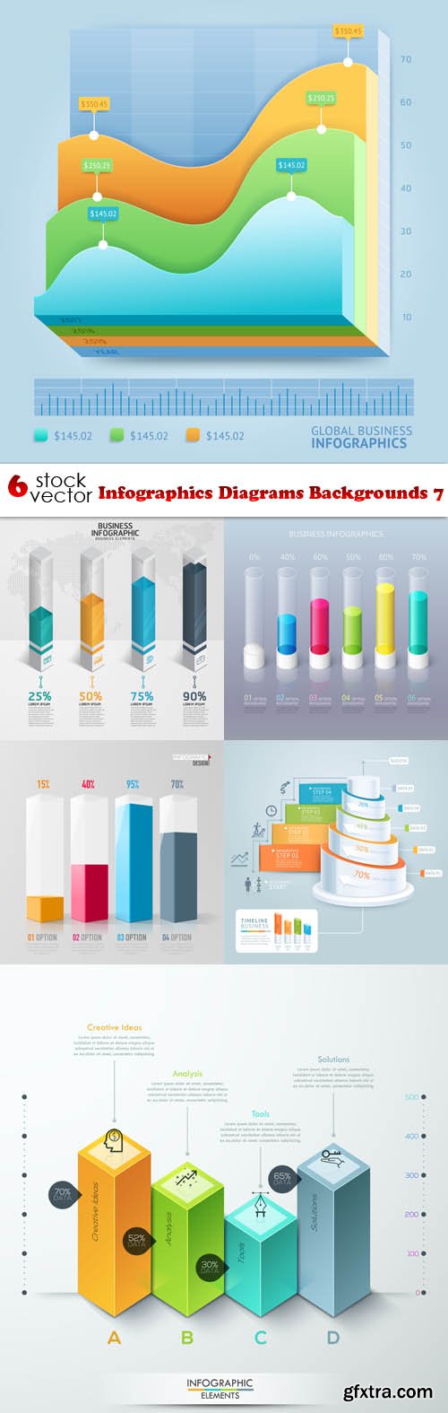 Vectors - Infographics Diagrams Backgrounds 7