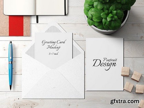 CM - 5X7 Greeting Card Mockup - 4 1835223