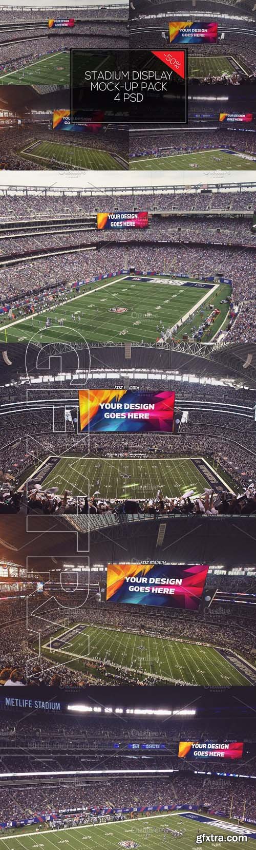 CreativeMarket - NFL Stadium Display Mock-up Pack 3 1863465