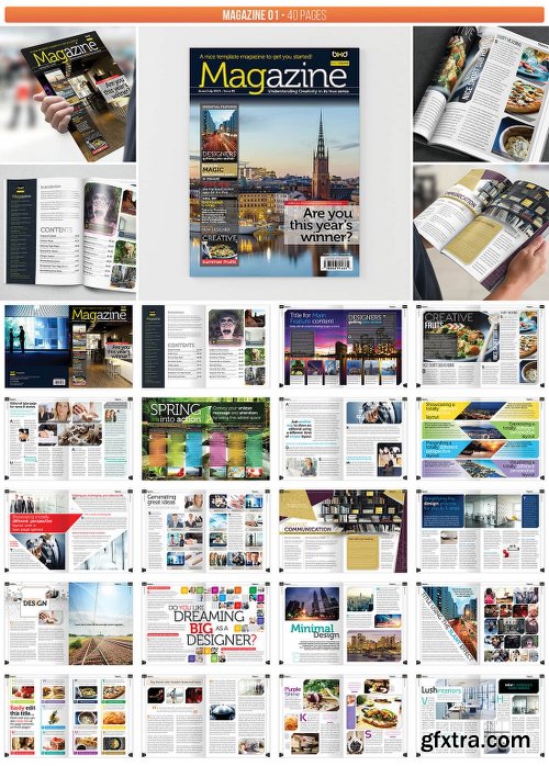 8 Professional Graphic Design Magazine Templates (over 350 pages)