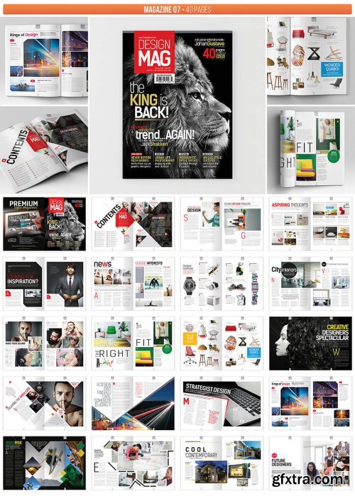 8 Professional Graphic Design Magazine Templates (over 350 pages)