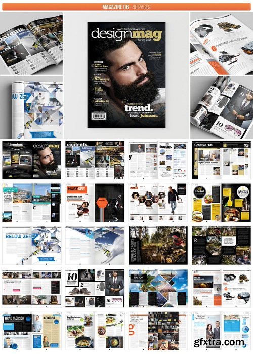 8 Professional Graphic Design Magazine Templates (over 350 pages)