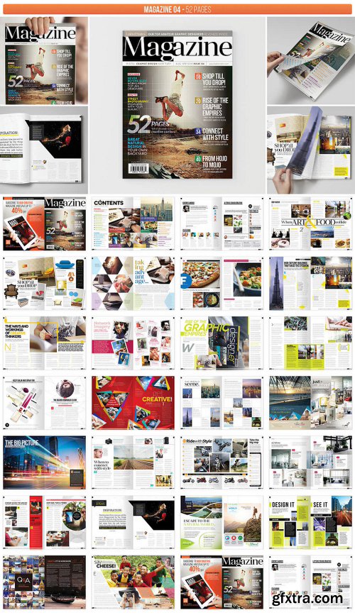 8 Professional Graphic Design Magazine Templates (over 350 pages)