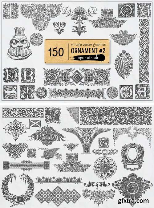 CM - 150 Vintage Vector Ornament Vol. 2 1818531