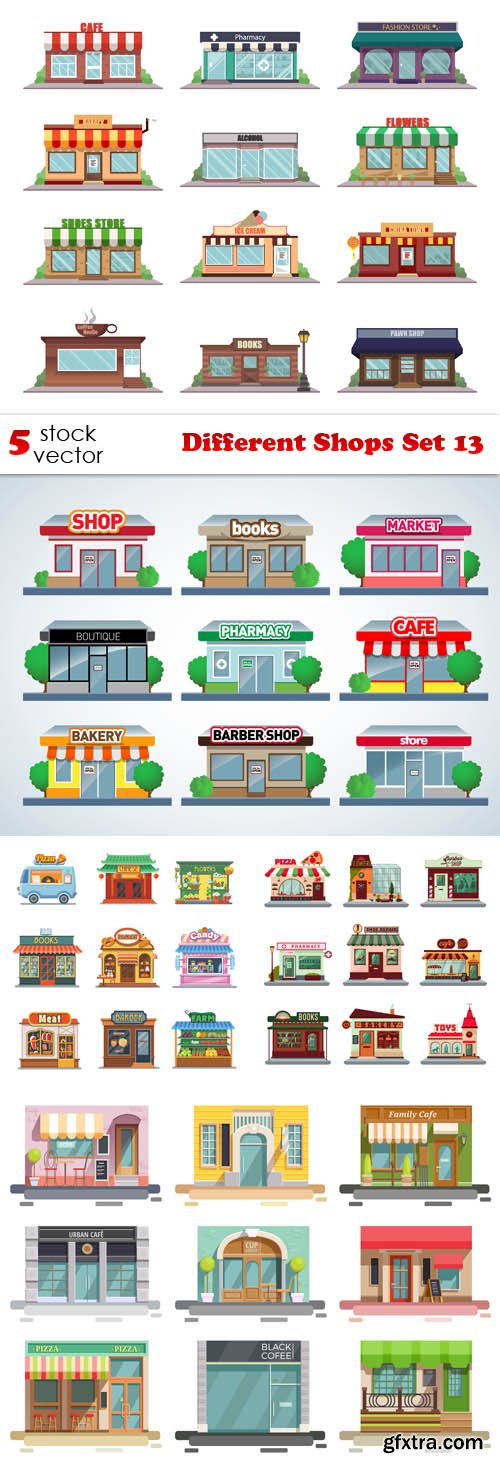 Vectors - Different Shops Set 13