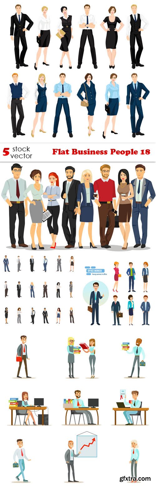 Vectors - Flat Business People 18