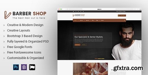 ThemeForest - Barber Shop Creative PSD Template 20612656