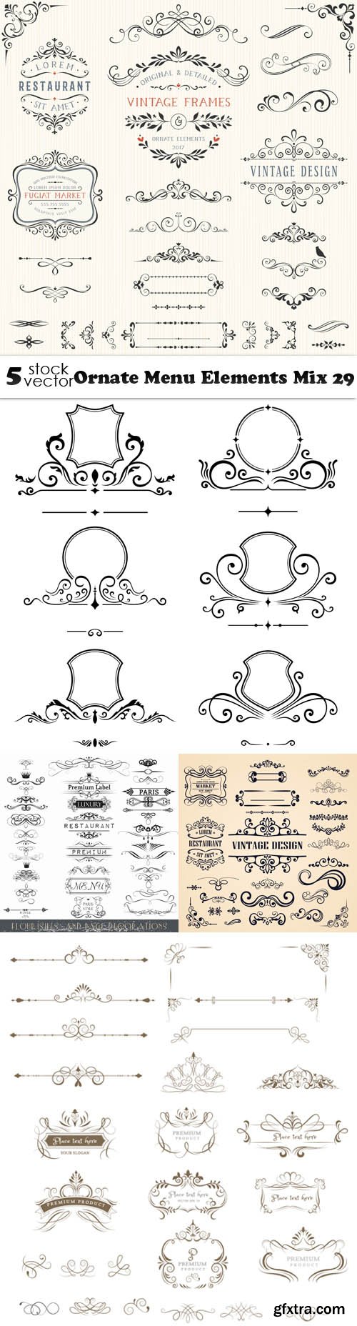 Vectors - Ornate Menu Elements Mix 29