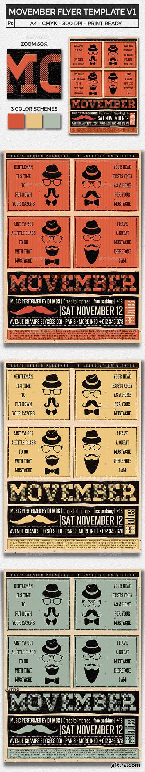 Graphicriver - Movember Flyer Template V1 9368834