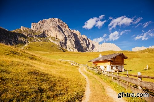 Alps Alpine mountain cliff top resort mountain field meadow landscape 25 HQ Jpeg