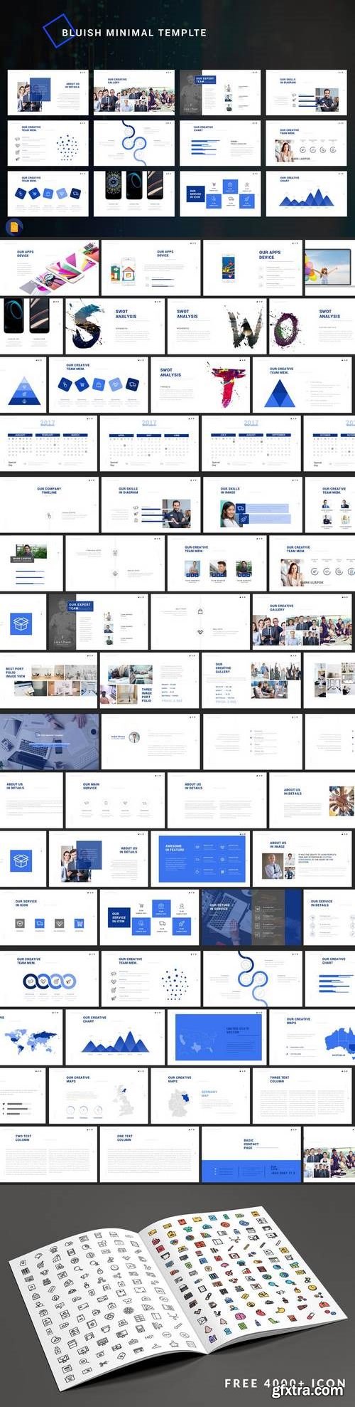 Bluish Google Slide Template