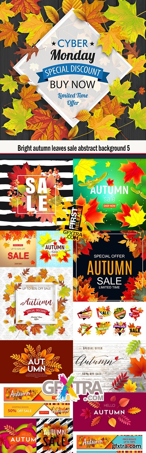Bright autumn leaves sale abstract background 5