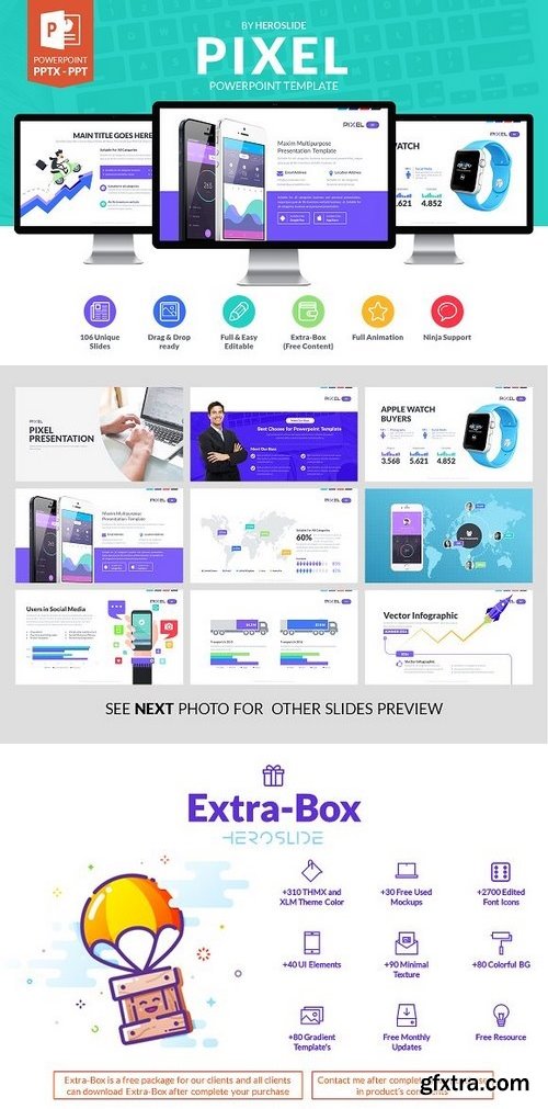 CM -  Pixel , Business Powerpoint Template 1347433