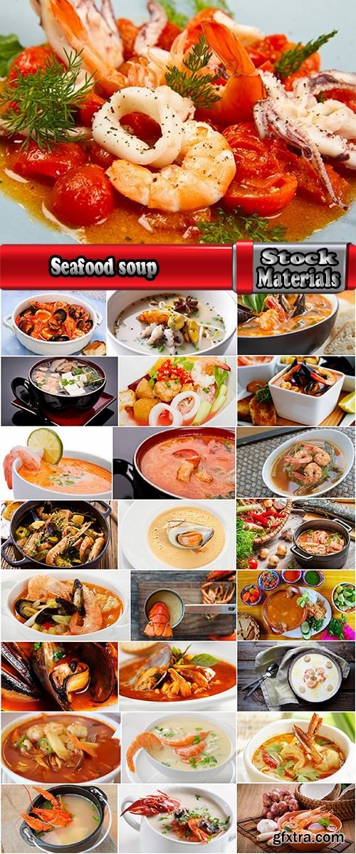 Seafood soup mussel crab octopus shrimp 25 HQ Jpeg