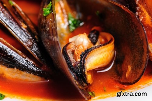 Seafood soup mussel crab octopus shrimp 25 HQ Jpeg