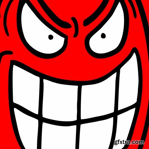 Funny faces caricature cartoon character image to be printed on the fabric T Shirt 25 EPS