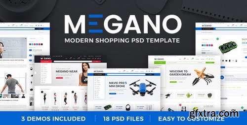 ThemeForest - Megano - Online Store PSD Template 20625270