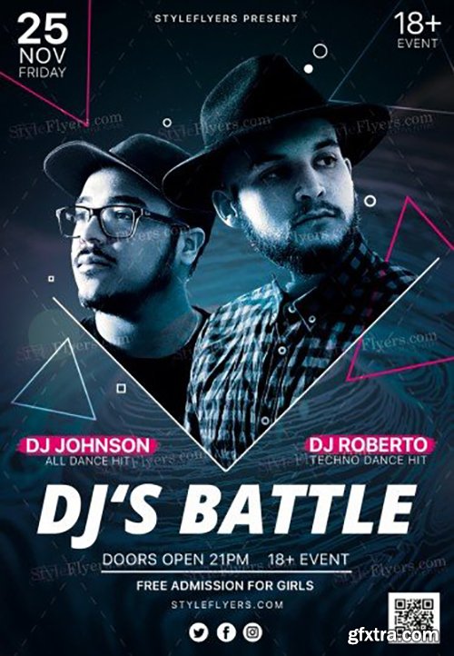 Dj’s Battle PSD Flyer Template