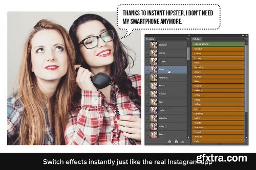 CreativeMarket Instant Hipster - Instagram Actions 2987