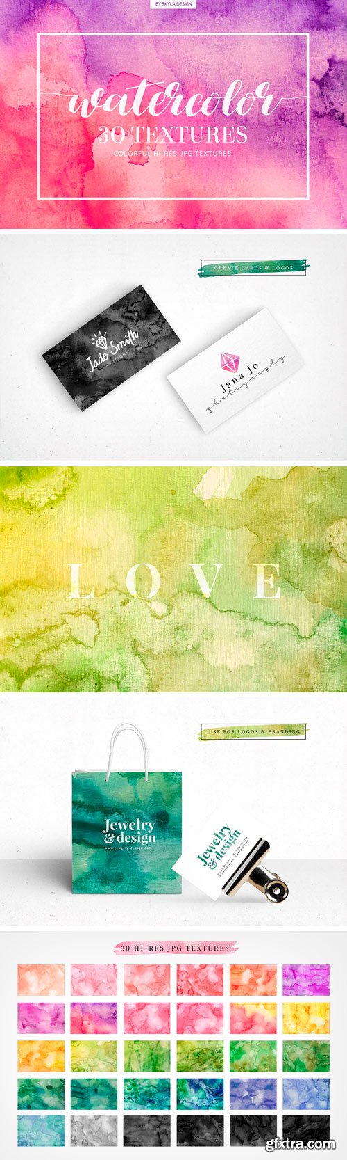 CM - Colorful Watercolor Textures 1850317