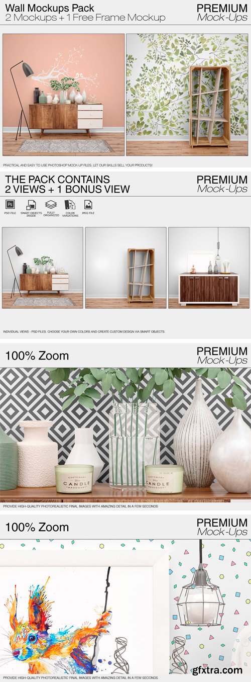 CM - Wall Mockups Pack 1783404