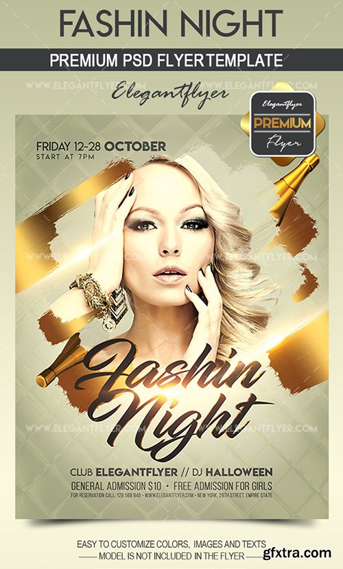 Fashin Night – Flyer PSD Template + Facebook Cover