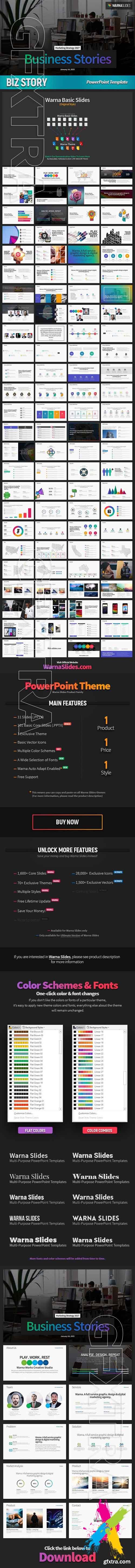 CreativeMarket - Biz Story PowerPoint Template 1877953