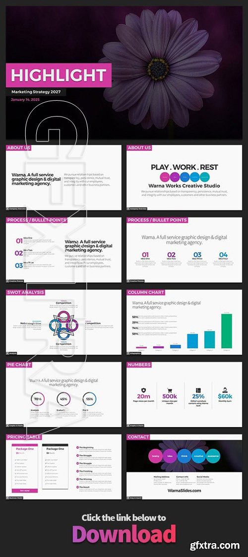 CreativeMarket - Highlight PowerPoint Template 1877974