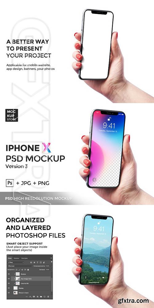 CreativeMarket - iPhone X Mockup version 3 1878614