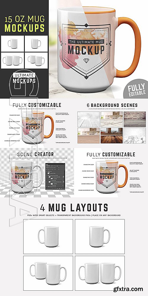 CreativeMarket 15 oz Mug Mockup Templates 1325218