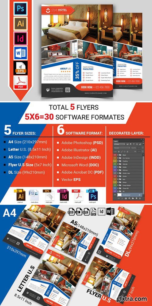 CM - Hotel Flyer Template Vol-07 1851314