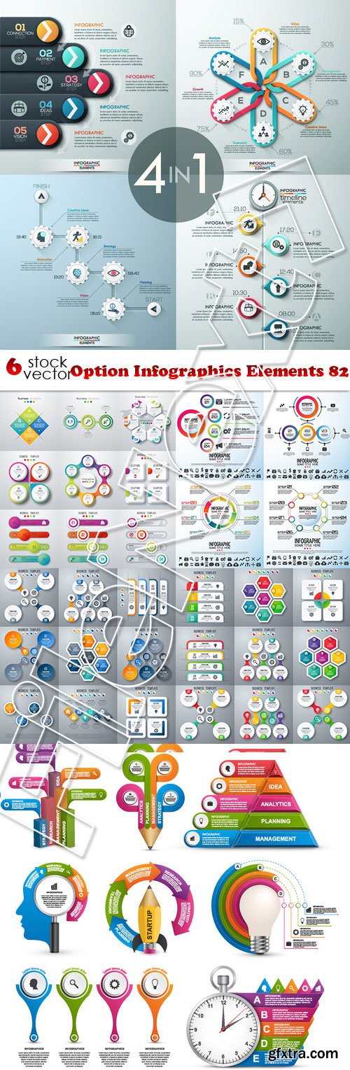 Vectors - Option Infographics Elements 82