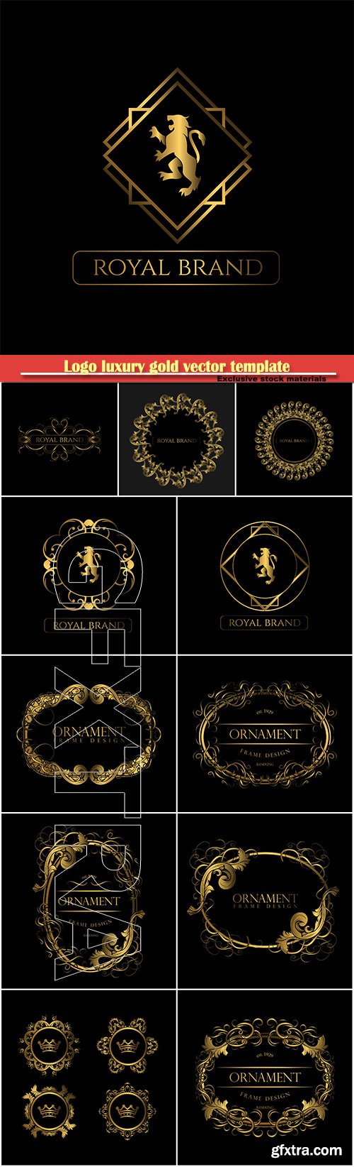 Logo luxury gold vector template