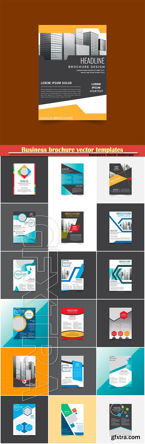 Business brochure vector templates, magazine cover, business mockup, education, presentation, report # 56