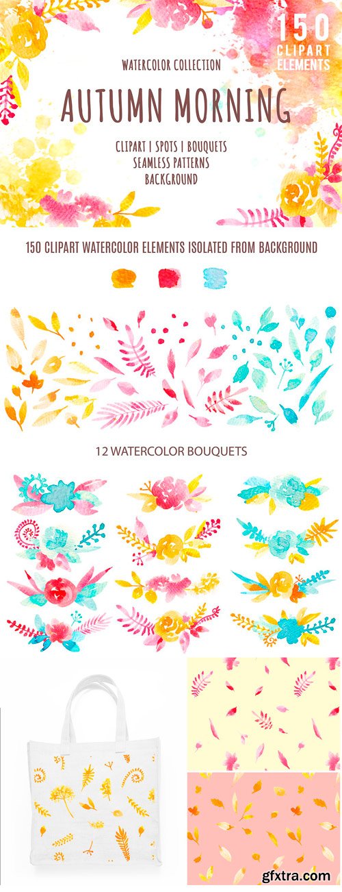 CM - 150 WATERCOLOR CLIPART ELEMENTS 1741076