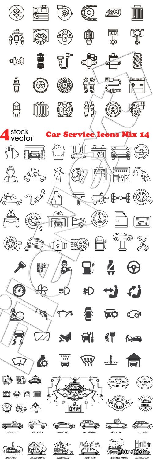 Vectors - Car Service Icons Mix 14