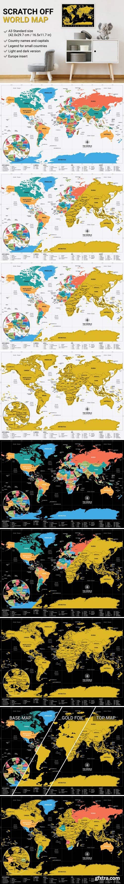 CM - Scratch Off World Map 1834121