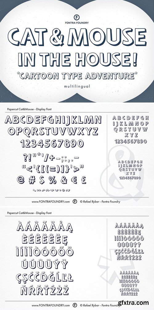 CM - Papercut Cat&Mouse Typeface 1824921