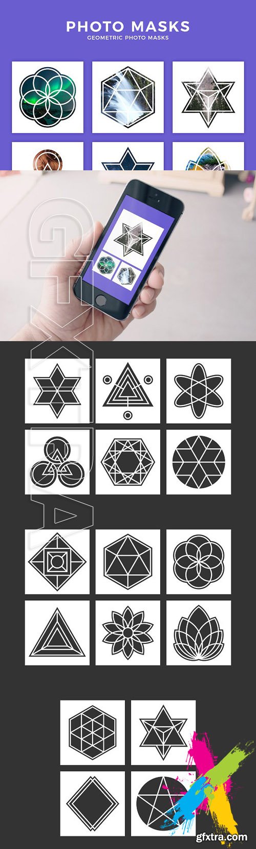 CreativeMarket - Geometric Photo Masks 1903158