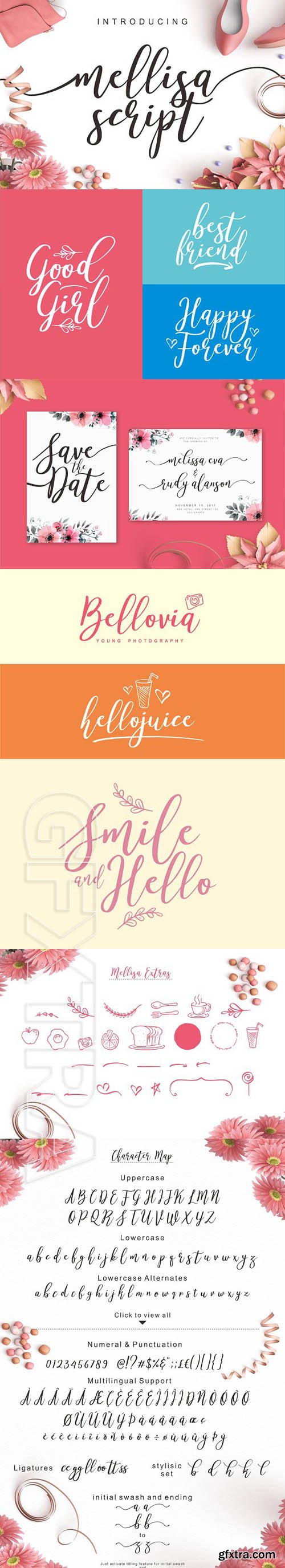 CreativeMarket - Mellisa Script & Extras 1903700