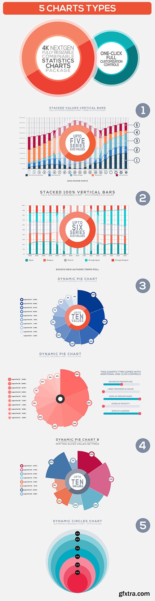 Videohive 4K NextGen Resizable Statistics Charts & Infographics Pack Two 14190614